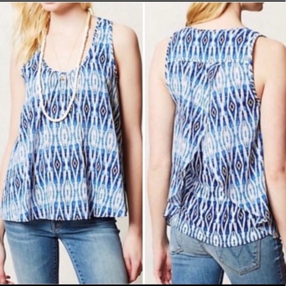 Anthropologie Meadow Rue Merlon Flare Tank
